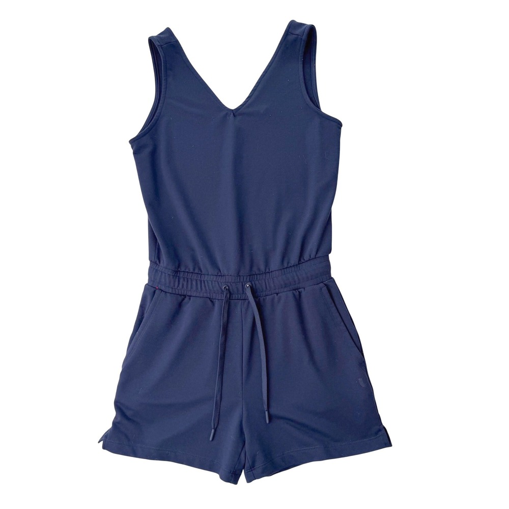 Lole Romper Navy Blue V-Neck Sleeveless Athleisure Cozy Gorpcore XS